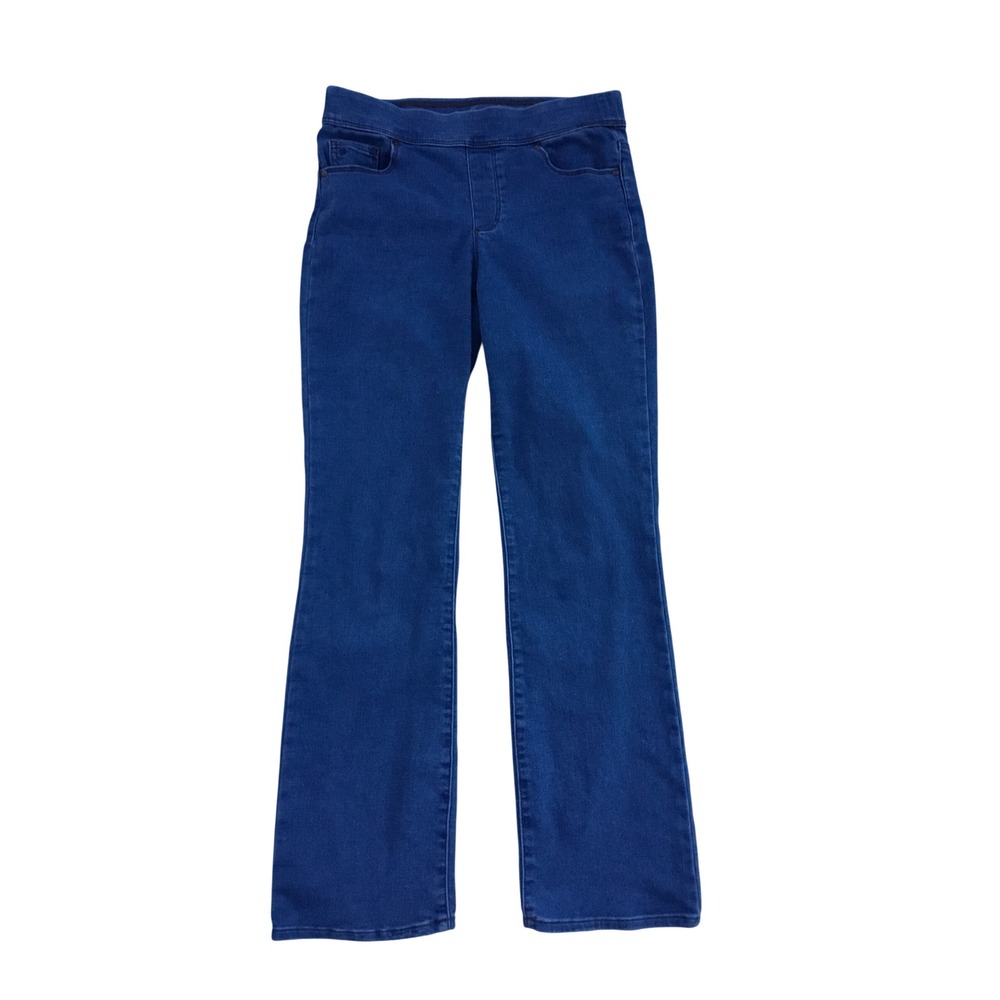 Gloria Vanderbilt Avery Pull On Slimming Jeans Blue Flare Leg Womens Size 6